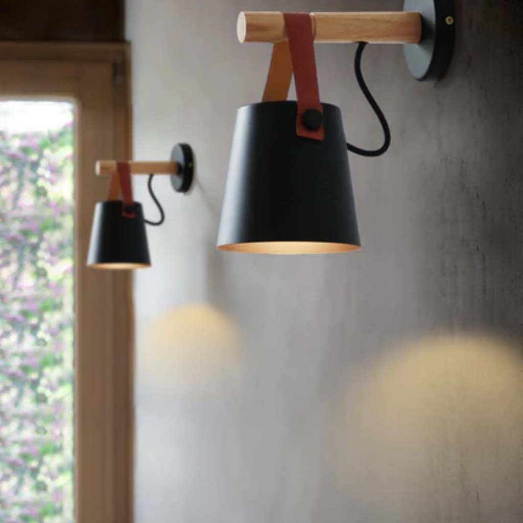 Applique Murale Nordique en Bois