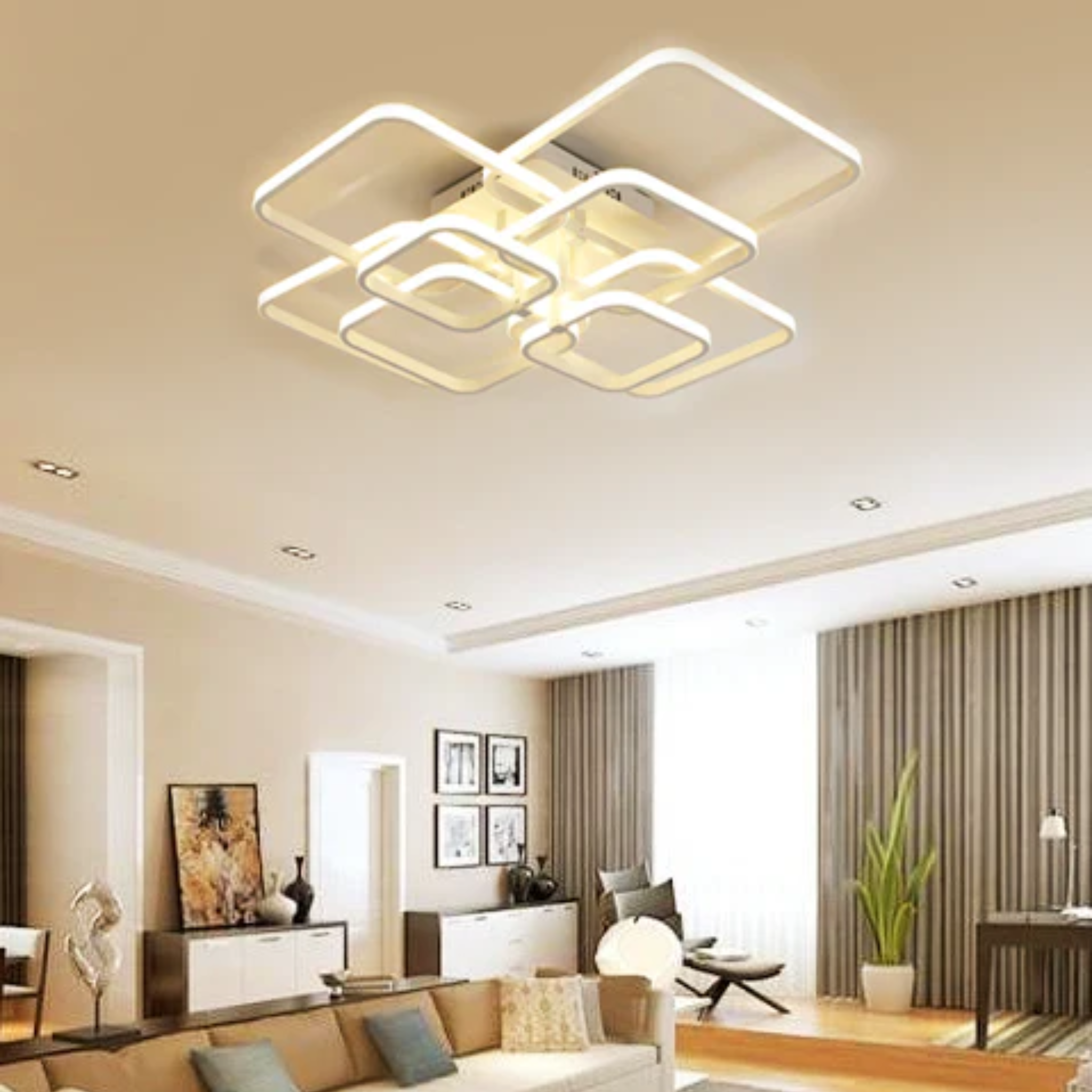 Lustre LED Carré Design Moderne