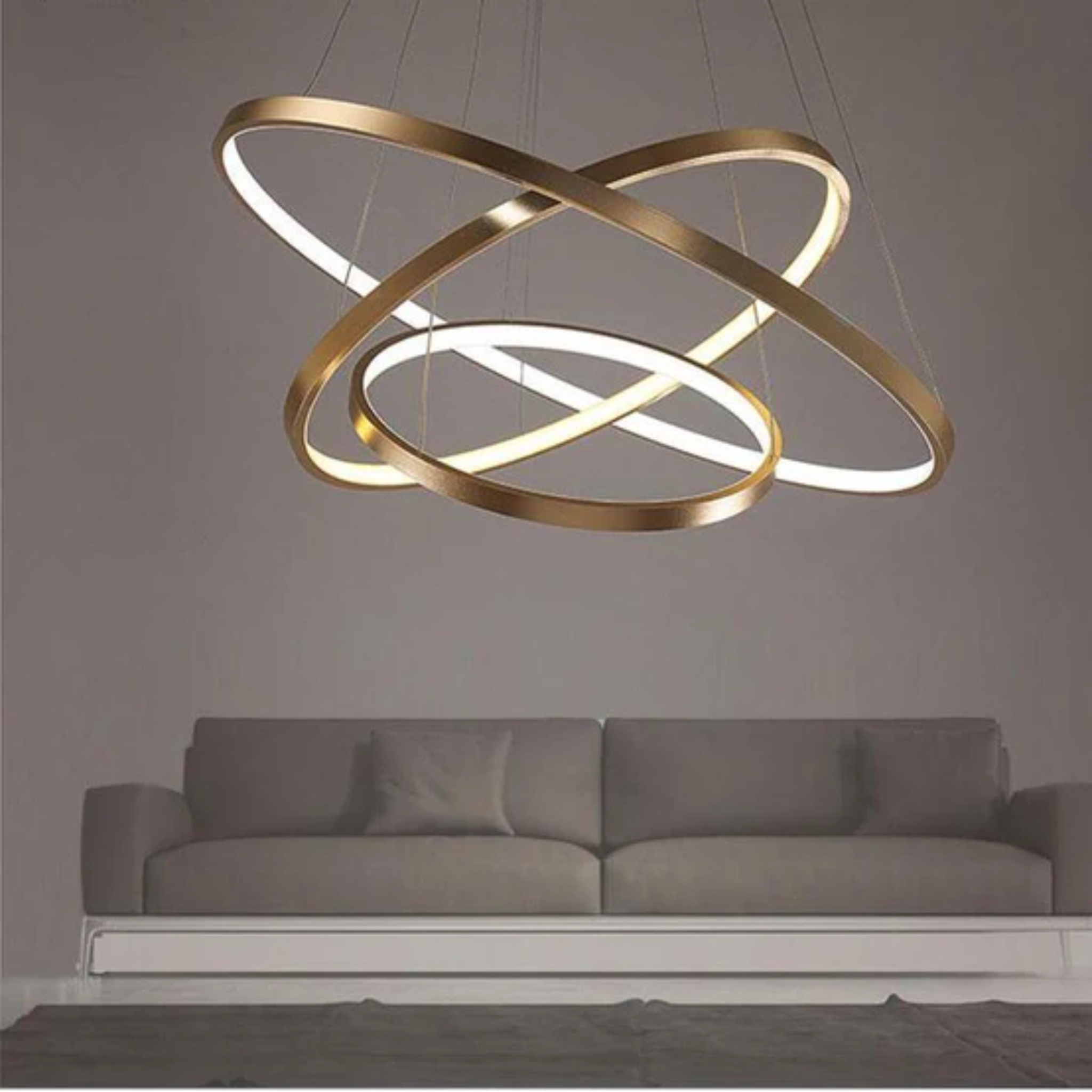 Suspension LED Anneaux Design
