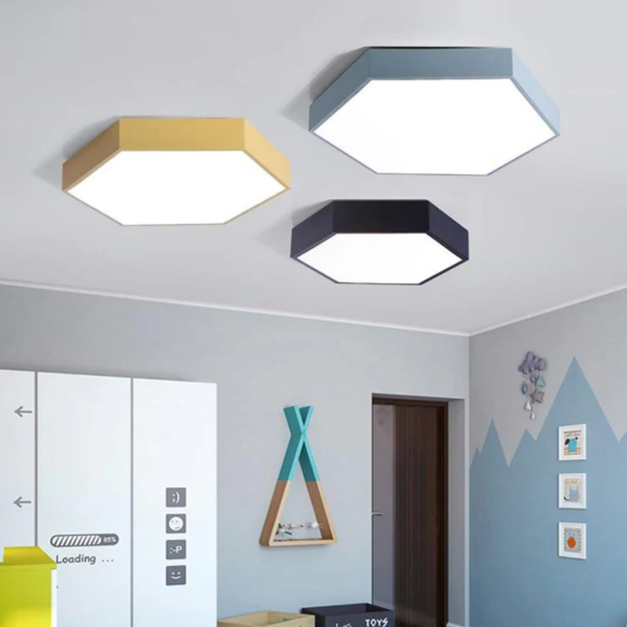 Plafonnier LED Hexagonal Moderne