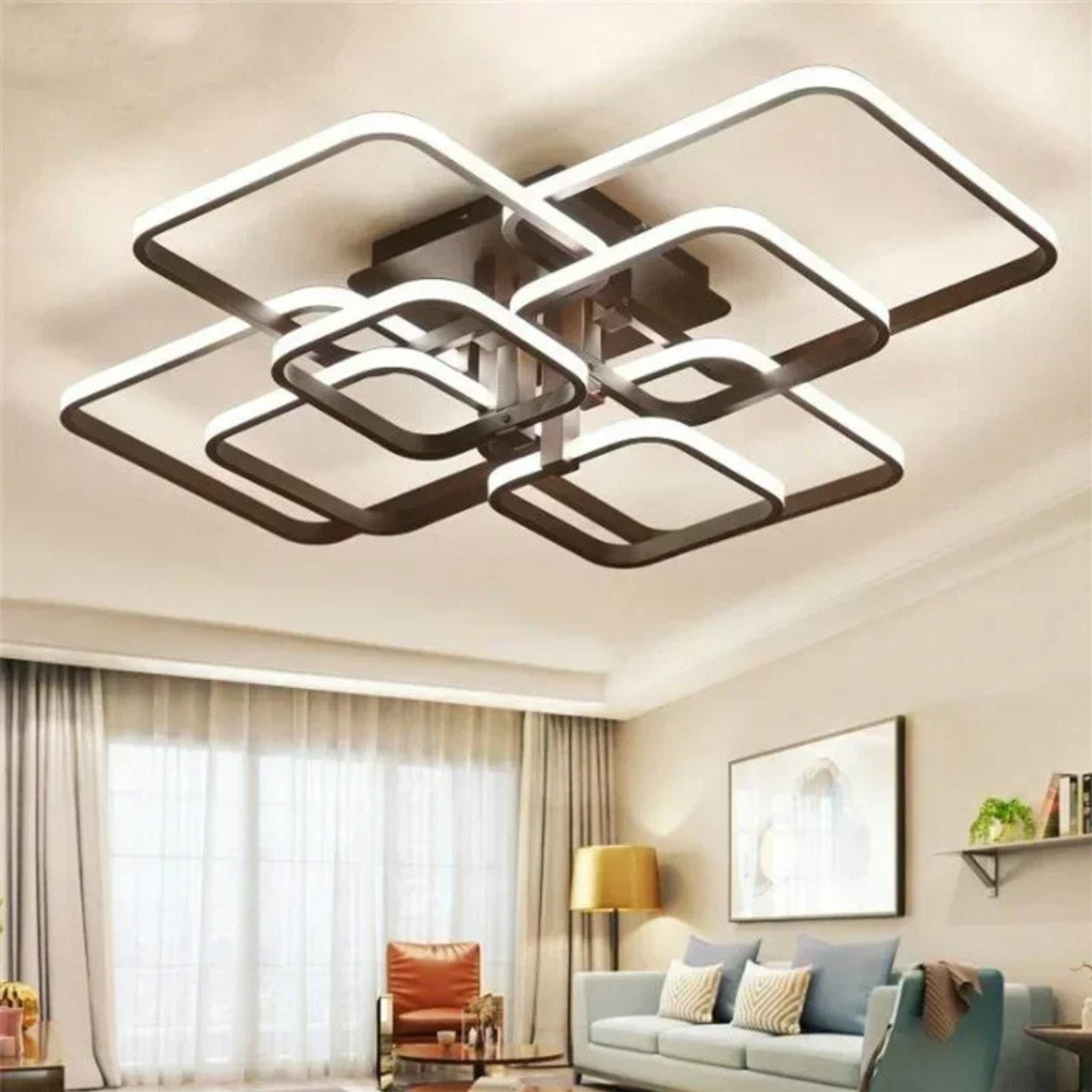 Lustre LED Carré Design Moderne